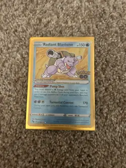 Pokemon TCG Radiant Blastoise Holo Card 018/078 - Image 1