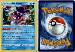 Pokemon Card - Galarian Mr. Rime SWSH079 Sword & Shield Promo Cosmo Holo NM - Image 3