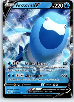 Arctovish V Ultra Rare SWSH07: Evolving Skies Holo 048/203 Pokemon Card NM - Image 1