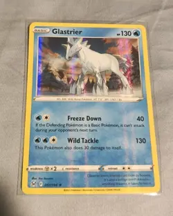 Pokemon TCG Glastrier 051/196 Swsh11: Lost Origin Holo Trading Card- Mint - Image 1