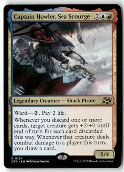 Captain Howler, Sea Scourge 194 Rare Aetherdrift Magic: The Gathering Near Mint - Image 1
