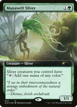 MTG Manaweft Sliver (650) - Foil - Extended Art, NM-Mint, English Secret Lair Dr - Image 1