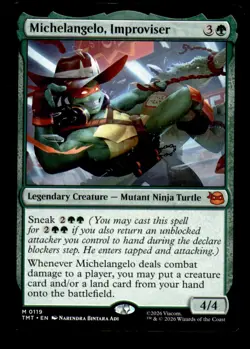 Michelangelo, Improviser 0119 TMNT Magic: The Gathering NM - Image 1