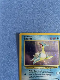 Lapras 10/62 Unlimited Holo Rare Fossil Pokemon Card - Lightly played - Image 2