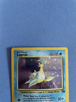 Lapras 10/62 Unlimited Holo Rare Fossil Pokemon Card - Lightly played - Image 3