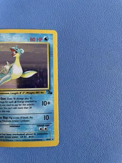 Lapras 10/62 Unlimited Holo Rare Fossil Pokemon Card - Lightly played - Image 5