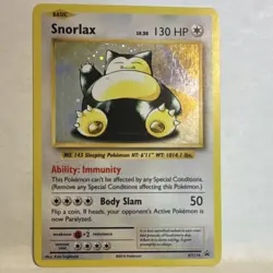 Pokemon Snorlax XY XY179 Promo Holo Basic 130HP English Card 2016 - Image 1