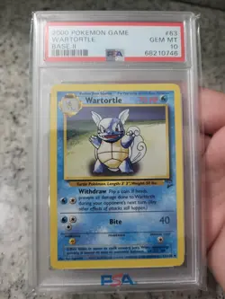 Pokemon Wartortle Base Set 2 63/130 PSA 10 - Image 3