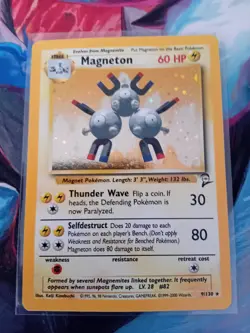 Pokemon TCG Magneton Base Set 2 Holo Unlimited Rare - Image 1