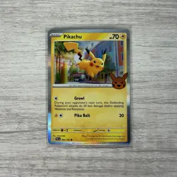 Pikachu 062/193 Holo Common Trick or Trade BOOster 2023 Pokemon Holo Near Mint - Image 1