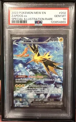 🔥 PSA 10 Zapdos EX MEW Scarlet & Violet 151 SIR Holo 202/165 Pokemon #202 202 - Image 1