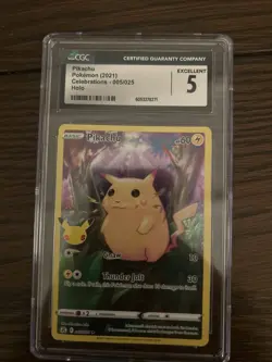Pokemon TCG Pikachu 005/025 Celebrations CGC 5 Graded - Image 1