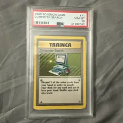 1999 Pokemon Base Unlimited Computer Search #71 PSA 10 GEM MT - Image 1