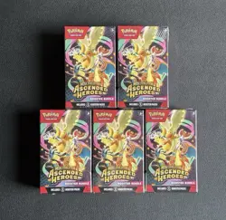 Pokemon TCG Mega Evolution Ascended Heroes Booster Bundle - 5 Box Lot - Image 1