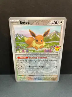 Eevee - (Pokemon Day 2025) (Reverse Cosmos Holo) 074/ 131 NM Pokemon TCG - Image 1
