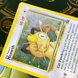 Meowth 10 (Game Boy Promo) - Wizards Black Star Promo - Pokemon HOLO SWIRL HP - Image 3