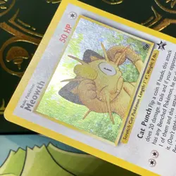 Meowth 10 (Game Boy Promo) - Wizards Black Star Promo - Pokemon HOLO SWIRL HP - Image 4