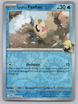 Cynthia's Feebas 052/182 Common Destined Rivals Pokemon Reverse Holo Near Mint - Image 1