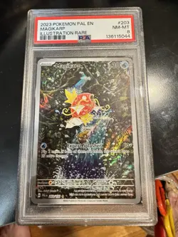 2023 POKEMON PAL EN-PALDEA EVOLVED ILLUSTRATION RARE 203 MAGIKARP PSA 8 - Image 1