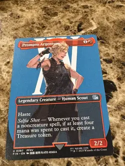 PROMPTO ARGENTUM Magic the Gathering MTG Final Fantasy Borderless - Image 1