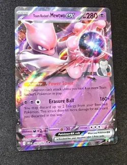 Pokemon TCG Team Rocket's Mewtwo ex 081/182 Destined Rivals - Image 1