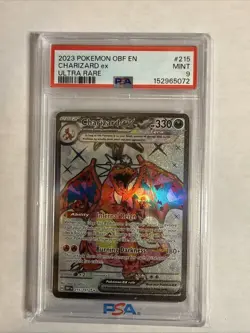 PSA 9 Charizard EX 215 Pokemon Obf En Obsidian Flames 2023 Ultra Rare - Image 1