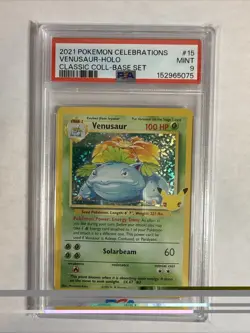 GRADED PSA 9 2021 Pokemon Celebrations Venusaur-Holo Classic Coll-Base Set #15 - Image 1