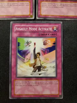 3x Assault Mode Activate NM DP09-EN022 1st Edition Unlimited Yugioh Playset - Image 4