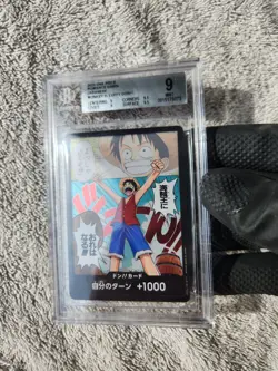 2022 One Piece Romance Dawn Japanese Monkey D. Luffy Don!!! Foil BGS 9 like PSA - Image 5