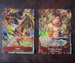 Lot of 2 - Sabo & Ace - One Piece CG Illustration Box Vol. 5 SR Promo MINT - Image 2