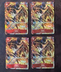 LOT of 4 - Sabo OP05-007 One Piece CG Illustration Box Vol. 5 SR Promo (MINT) - Image 1