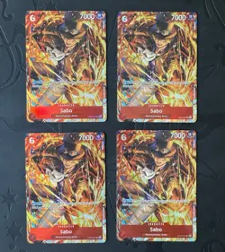 LOT of 4 - Sabo OP05-007 One Piece CG Illustration Box Vol. 5 SR Promo (MINT) - Image 2