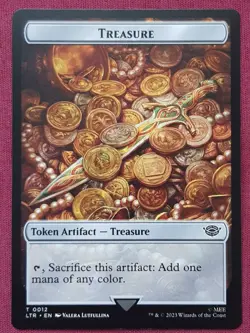Magic The Gathering LOTR TALES OF MIDDLE-EARTH TREASURE token card MTG - Image 1