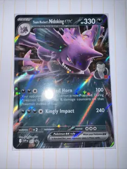Pokemon TCG Team Rocket's Nidoking ex SVP 217 Black Star Promo English - Image 1