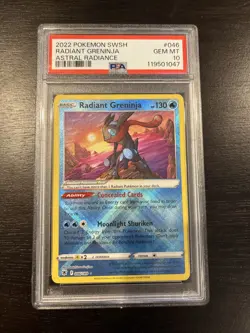 2022 Pokemon SWSH Astral Radiance Radiant Greninja #046/189 PSA 10 GEM MINT - Image 1