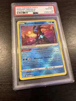 2022 Pokemon SWSH Astral Radiance Radiant Greninja #046/189 PSA 10 GEM MINT - Image 2