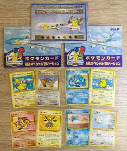 Set 8 Pikachu Dragonite Old Back Pokemon Promo Card Vintage Nintendo Japanese - Image 2