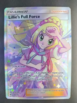 2019 Pokemon Sun & Moon Cosmic Eclipse En 230 Lillie's Full Force Full Art NM - Image 1