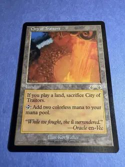 City of Traitors - Exodus - Magic The Gathering - MTG - NM To Mint Condition 2/3 - Image 1