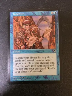 Intuition Tempest Regular Instant Blue Rare April Lee 70/350 1997 MTG - Image 1