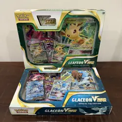 Lot of 4x Pokemon Glaceon + Leafeon VSTAR Special Collection Boxes - Sealed - Image 2