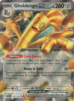 Gholdengo ex 139/182 Paradox Rift Pokemon Near Mint - Image 1