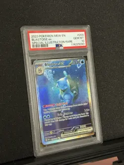 2023 POKEMON MEW EN-151 SPECIAL ILLUSTRATION RARE #200 BLASTOISE EX PSA 10 - Image 3