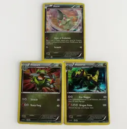 Pokemon TCG Axew Fraxure Haxorus Evolution Line Dragon Vault Holo Lot Of 3 - Image 1