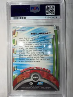 2000 Topps Pokemon TV Lapras HV13 H&V Foil PSA 9 Mint Animation Series 3 - Image 2