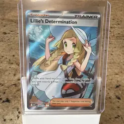 Pokemon Lillie's Determination Trainer Ultra Rare Full Art Holo 169/132 - Image 1
