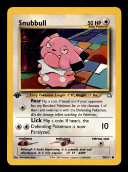 Snubbull 74/111 Common Neo Genesis Pokemon 1st Edition Near Mint - Image 1