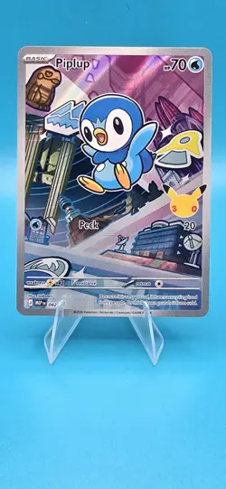 Pokemon TCG Piplup Basic Me02: Phantasmal Flames Rare Holo 098/094 70HP - Image 1