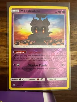 Marshadow 45/73 Holo Rare Shining Legends Pokemon Reverse Holo Near Mint - Image 1