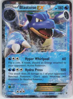 Pokemon TCG Blastoise EX Ultra Rare Generations 17/83 - Image 1